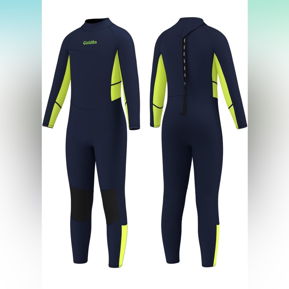 Kids Swim Wetsuit - Black and Yellow